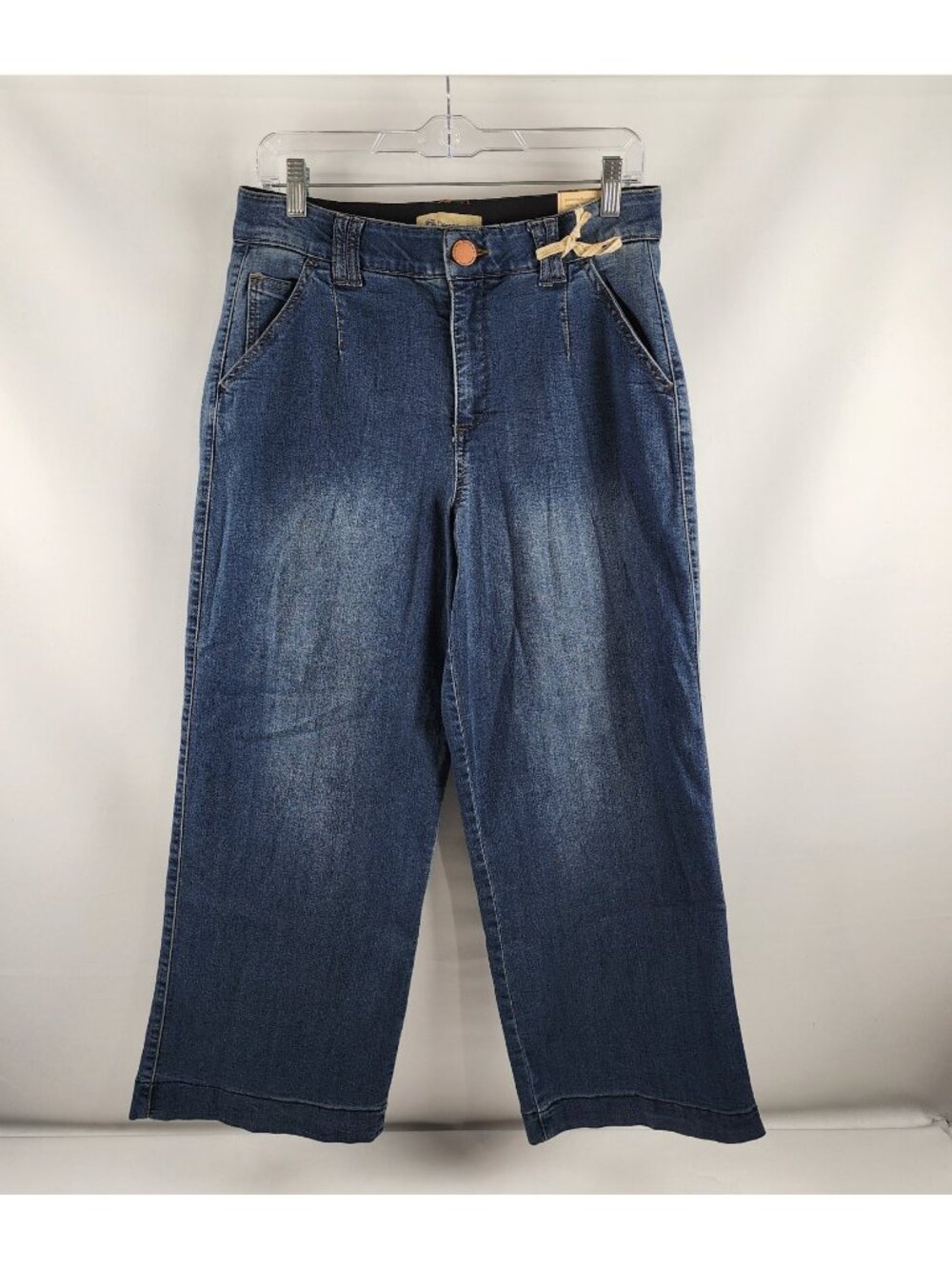 Democracy Jeans Women 10 Blue AB Technology Booty Lift Wide Leg (30x26) NWT